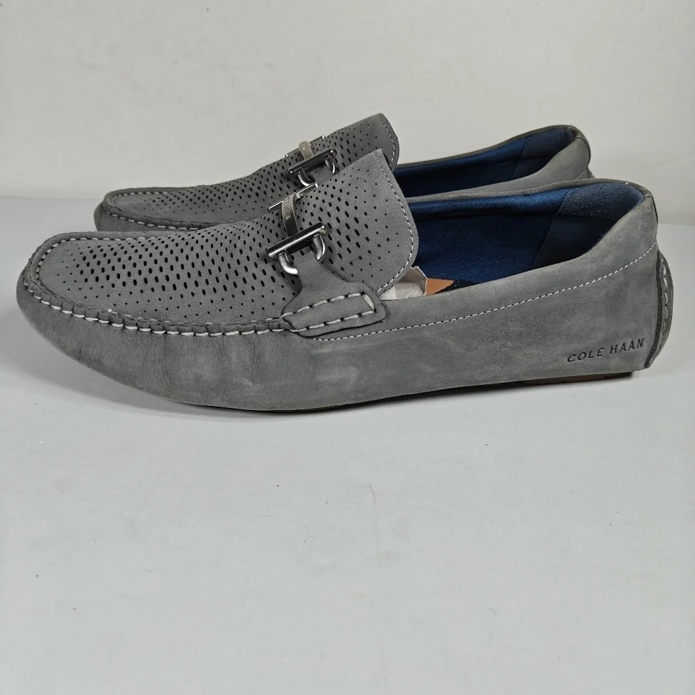 Cole Haan Grand Laser Cut Nubuck Bit Drivers Leather Sneaker Men's Shoe Sz 11.5M